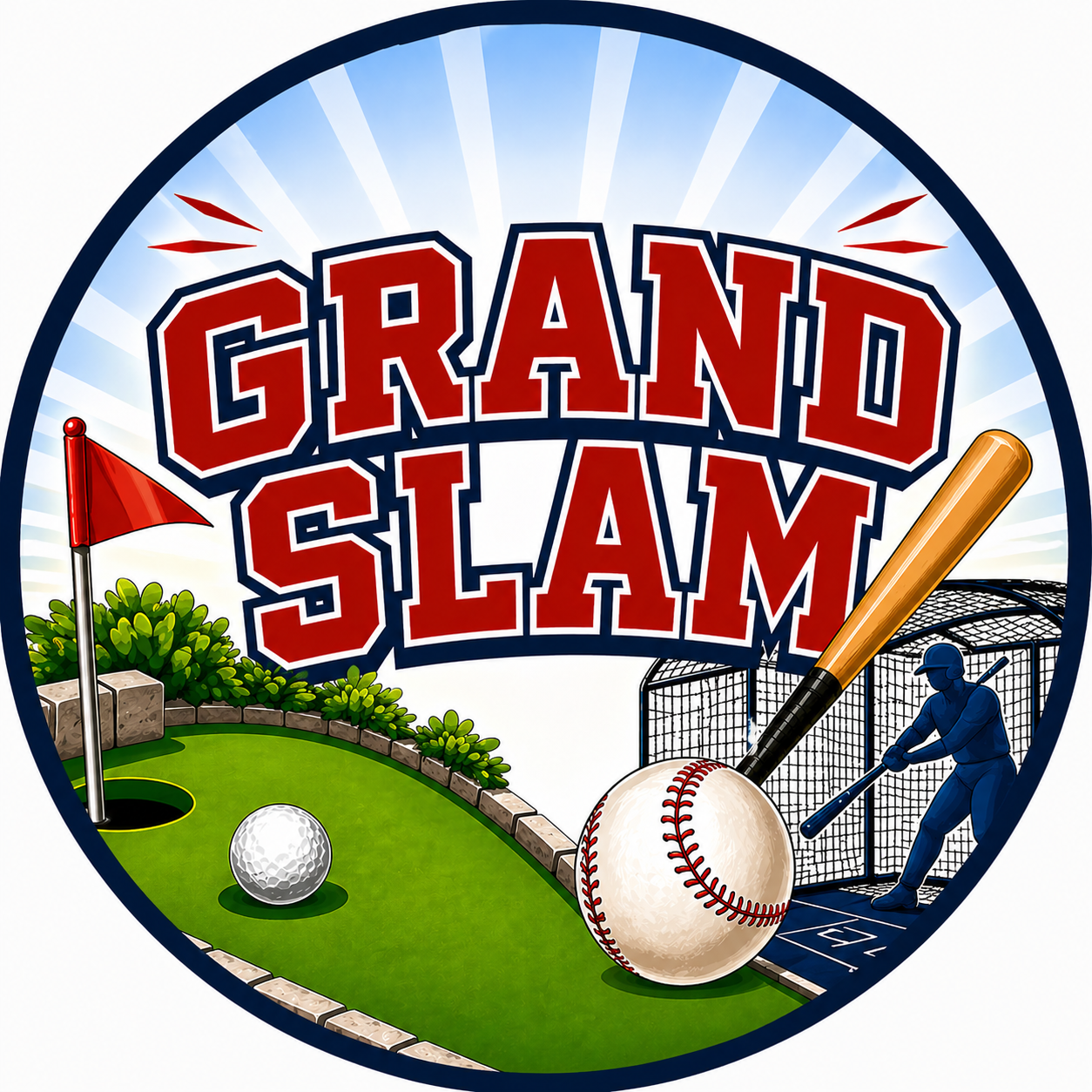 Grand Slam Mini Golf logo